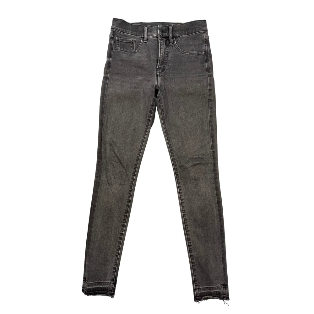 Express Black Mid Rise Skinny Raw Hem Jeans Women 00R